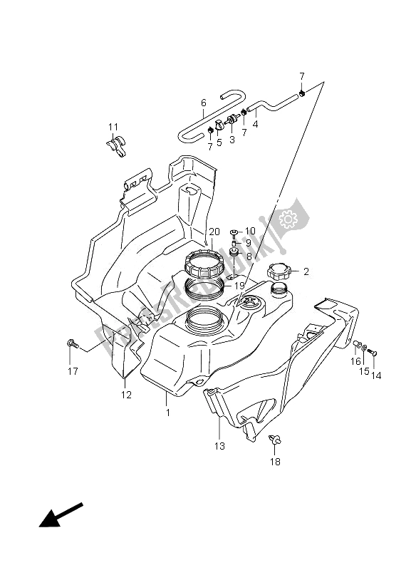 Wszystkie części do Zbiornik Paliwa Suzuki LT A 450X Kingquad 4X4 2007