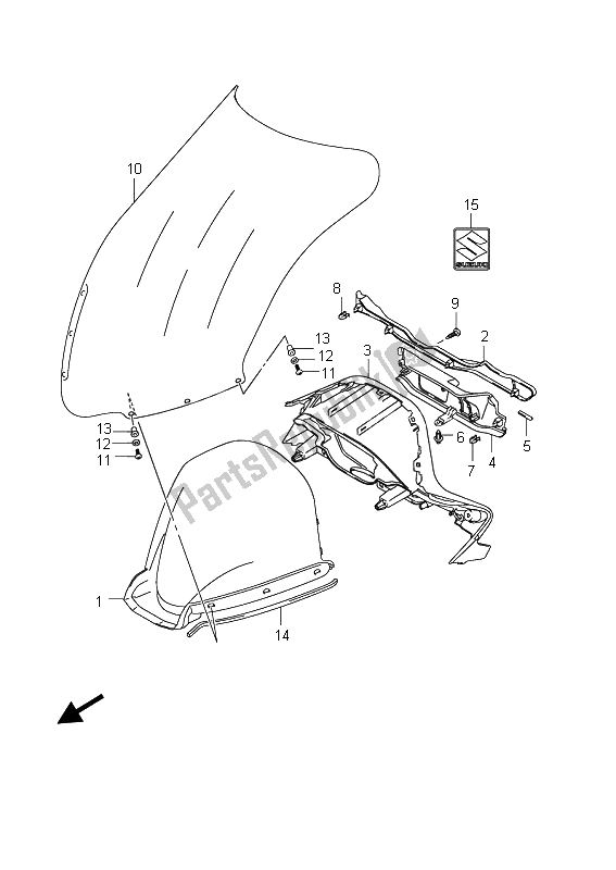 Todas las partes para Panel Medidor (an400za E19) de Suzuki Burgman AN 400 AZA 2011