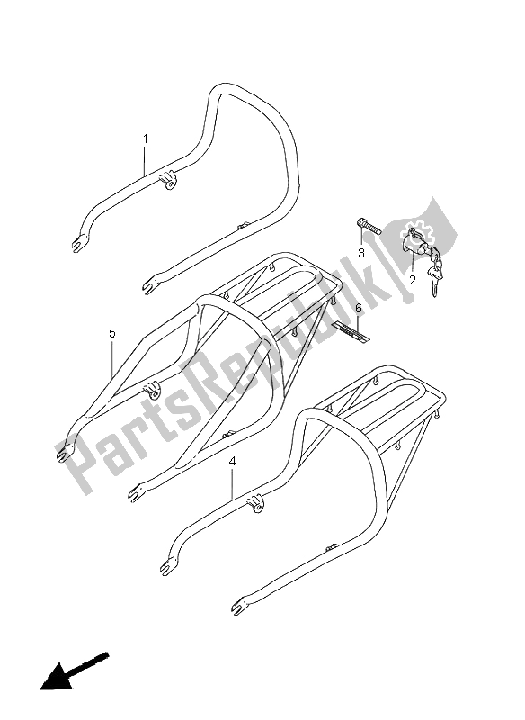 All parts for the Carrier of the Suzuki GN 125E 1999