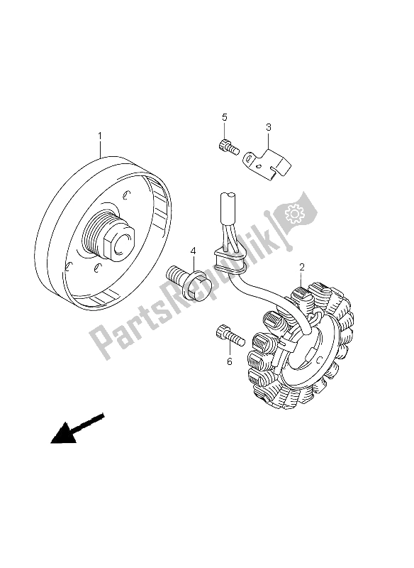 All parts for the Generator of the Suzuki GSX R 750 2011