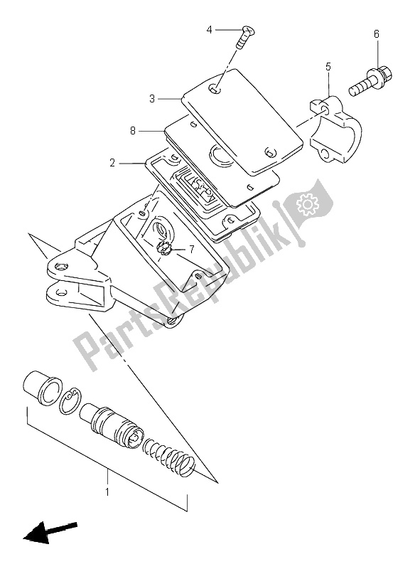 Tutte le parti per il Pompa Freno Anteriore del Suzuki GSX R 1100W 1998