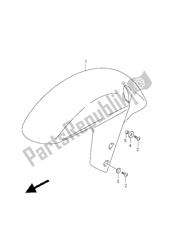 Tutte le parti per il Parafango Anteriore del Suzuki GSX R 1000 2001