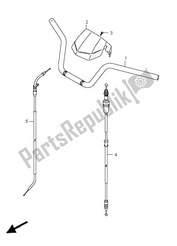 All parts for the Handlebar of the Suzuki LT A 400F Kingquad 4X4 2009