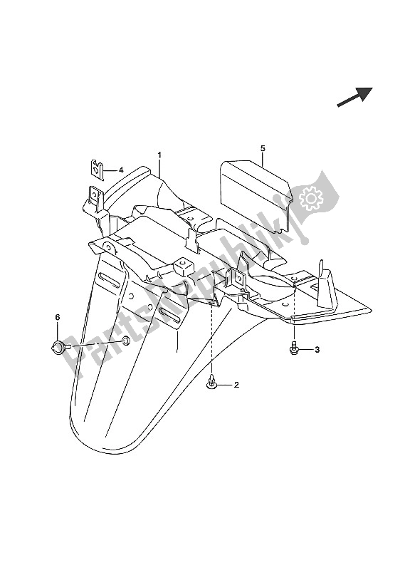 Tutte le parti per il Parafango Posteriore del Suzuki UH 125A Burgman 2016