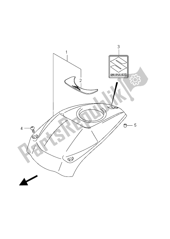 Todas las partes para Tapa Del Tanque De Combustible de Suzuki VZ 800 Intruder 2011