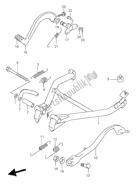 Tutte le parti per il In Piedi del Suzuki GSX 600F 1995