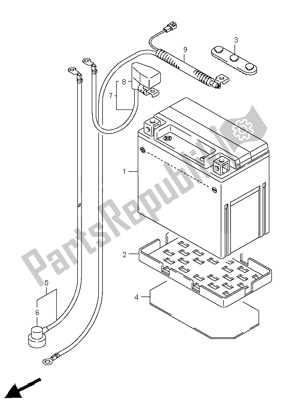 Tutte le parti per il Batteria del Suzuki LT A 400F Kingquad 4X4 2008