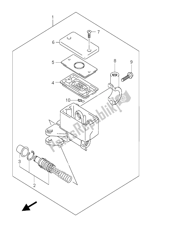 Wszystkie części do Przedni Cylinder G?ówny Suzuki DL 650 V Strom 2004