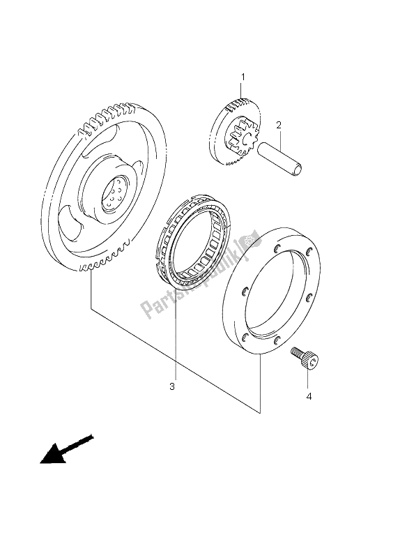 Todas las partes para Embrague De Arranque de Suzuki GSX 1400 2004