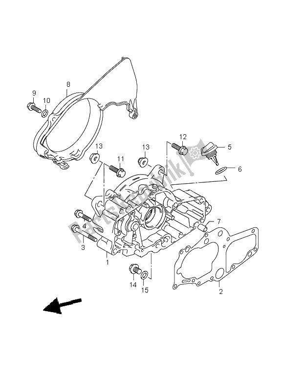 Tutte le parti per il Copertina Magneto del Suzuki LT Z 50 4T Quadsport 2007