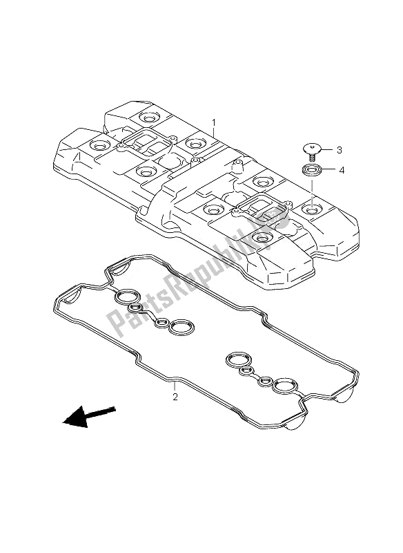 Tutte le parti per il Coperchio Della Testata del Suzuki GSF 1250 Nsnasa Bandit 2007