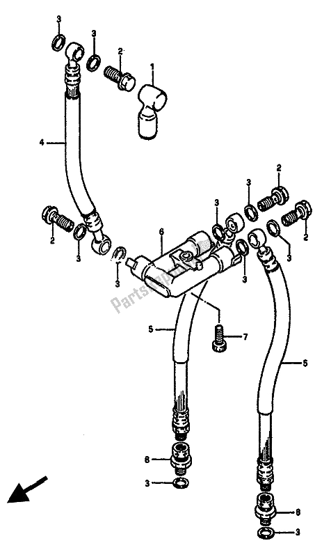 Toutes les pièces pour le Flexible De Frein Avant du Suzuki GSX R 750 1985