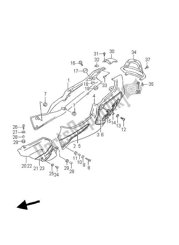 Tutte le parti per il Copertura Del Telaio del Suzuki GSX R 750W 1995