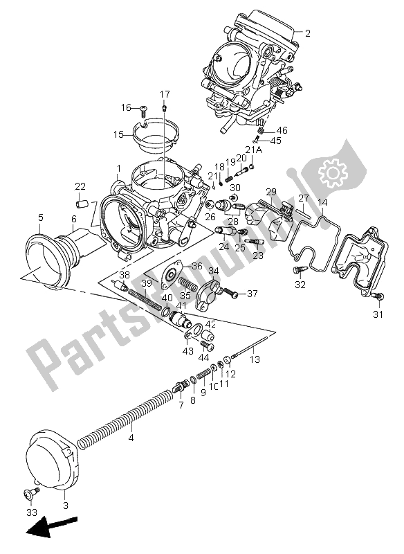 Todas las partes para Carburador de Suzuki SV 650 NS 2002