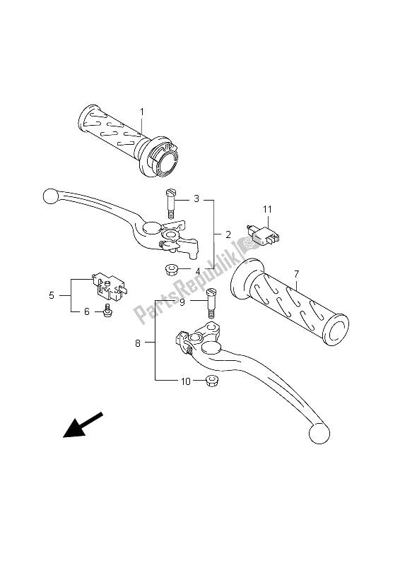 Tutte le parti per il Leva Maniglia (gsx650f E24) del Suzuki GSX 650 FA 2012