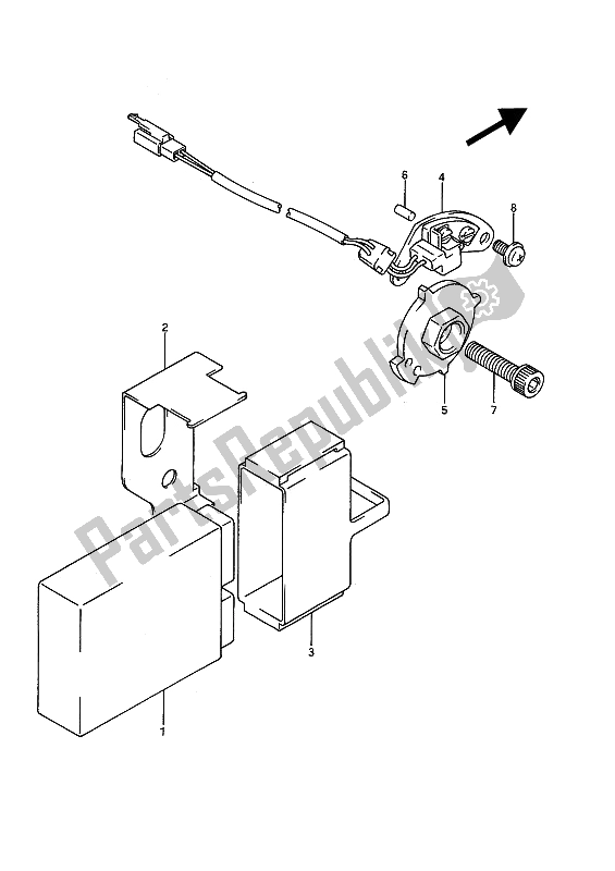 All parts for the Signal Generator of the Suzuki GSX R 750W 1994