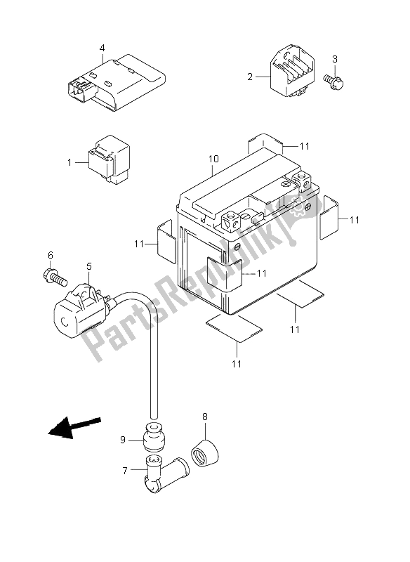 All parts for the Electrical of the Suzuki LT Z 50 4T Quadsport 2009