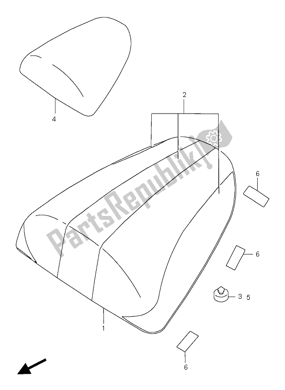 Tutte le parti per il Scatola Di Coda Del Sedile del Suzuki GSX R 750 1998