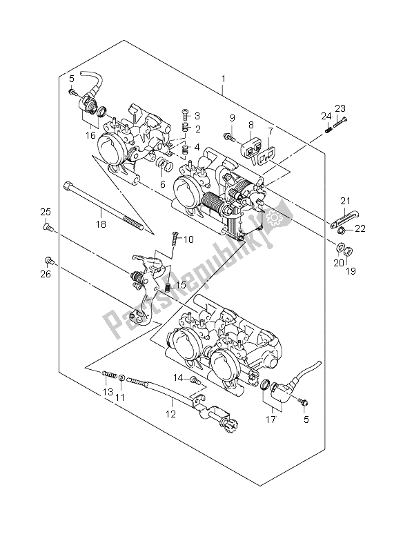 Todas las partes para Cuerpo Del Acelerador de Suzuki GSX 1400 2004