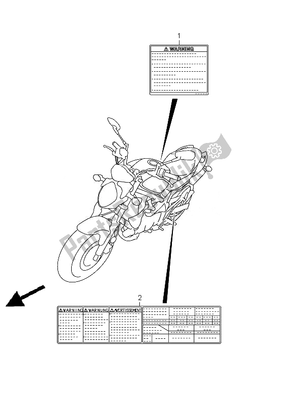 Tutte le parti per il Etichetta del Suzuki SFV 650A Gladius 2010