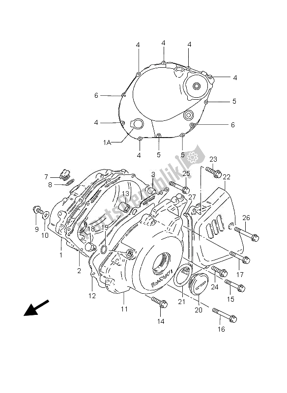 Tutte le parti per il Coperchio Del Carter del Suzuki GZ 250 Marauder 2007