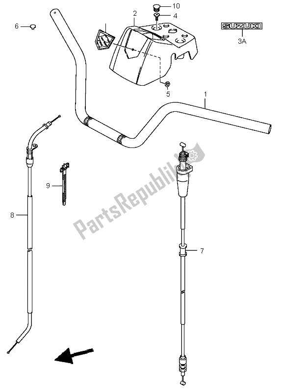 All parts for the Handlebar of the Suzuki LT A 400 Eiger 4X2 2006