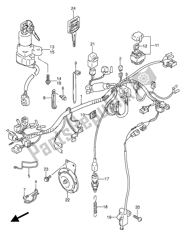 Wszystkie części do Wi? Zka Przewodów Suzuki GS 500 EU 1993