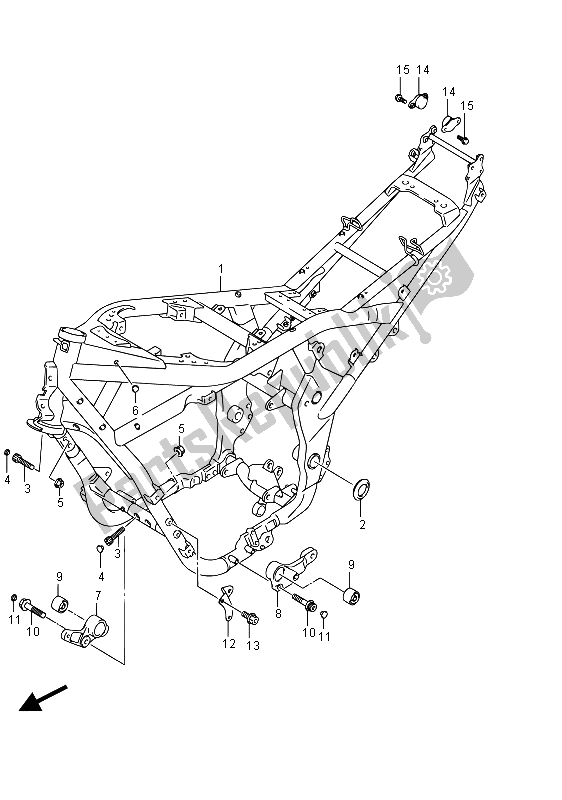 Tutte le parti per il Telaio del Suzuki GSF 1250 SA Bandit 2015