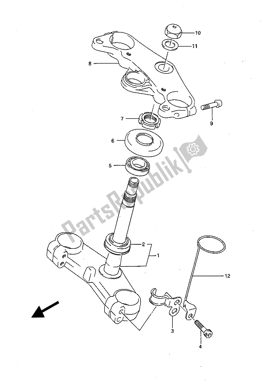 Toutes les pièces pour le Potence De Direction du Suzuki GSX R 1100 1991