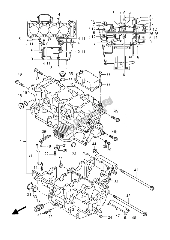 Toutes les pièces pour le Carter du Suzuki GSX R 1000Z 2014