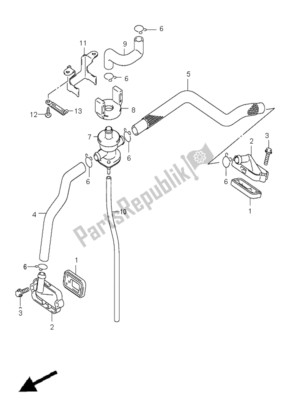 Toutes les pièces pour le 2e Air du Suzuki DL 1000 V Strom 2005