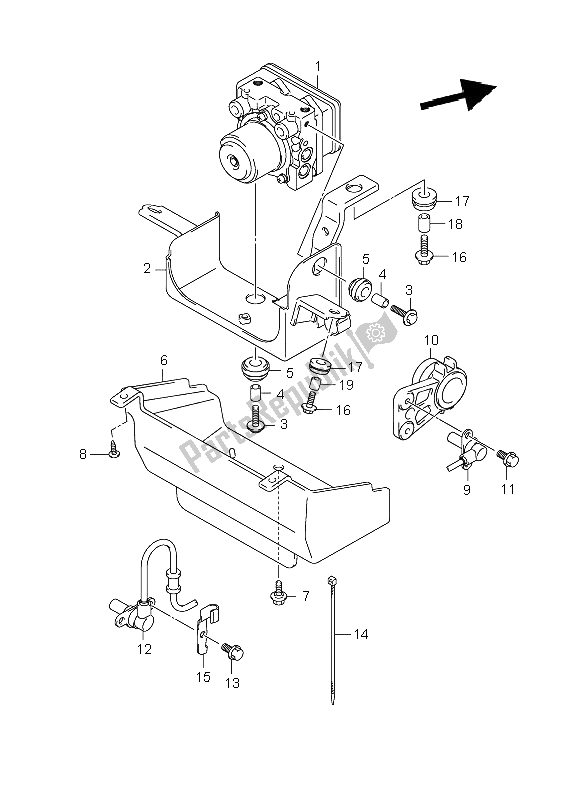 All parts for the Hydraulic Unit of the Suzuki GSF 1200 Nsnasa Bandit 2006