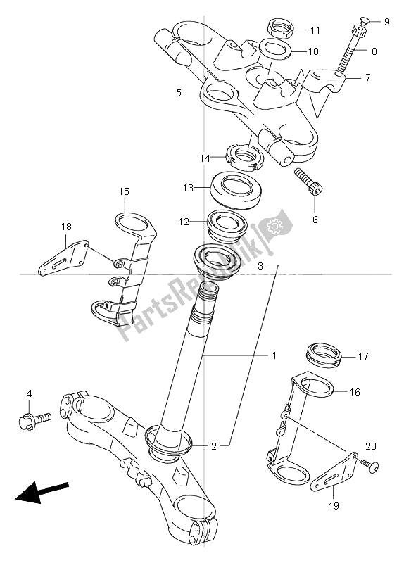 Todas las partes para Soporte De Horquilla Delantera (gsf600-u) de Suzuki GSF 600 NS Bandit 2000