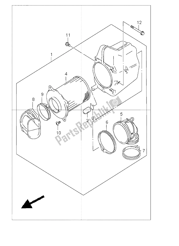 Toutes les pièces pour le Filtre à Air Avant du Suzuki VZ 800 Marauder 1999