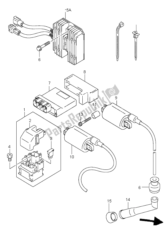 All parts for the Electrical of the Suzuki VL 800Z Volusia 2004