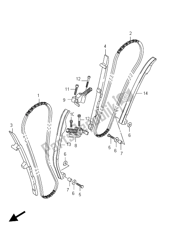 Todas las partes para Cadena De Levas de Suzuki C 800 VL Intruder 2012