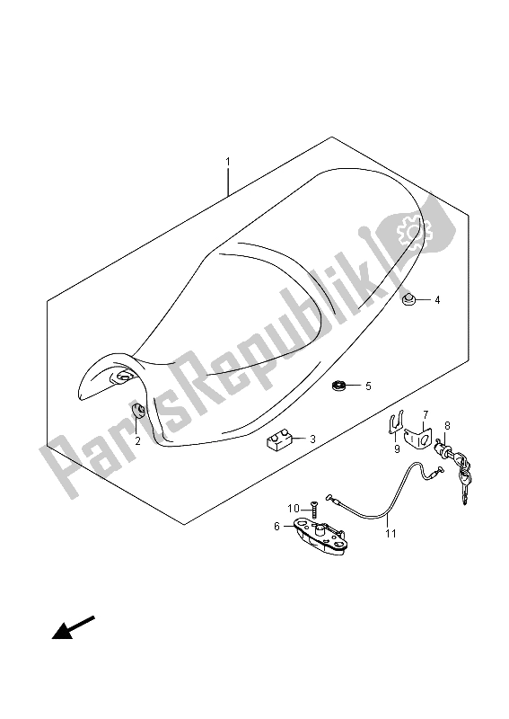 Todas las partes para Asiento de Suzuki DL 650A V Strom 2015