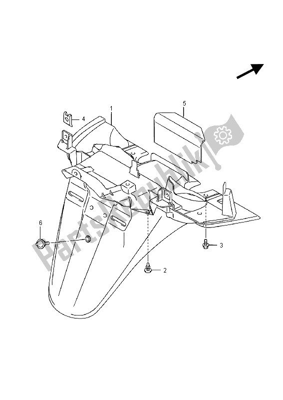 Todas las partes para Guardabarros Trasero de Suzuki UH 125A Burgman 2015