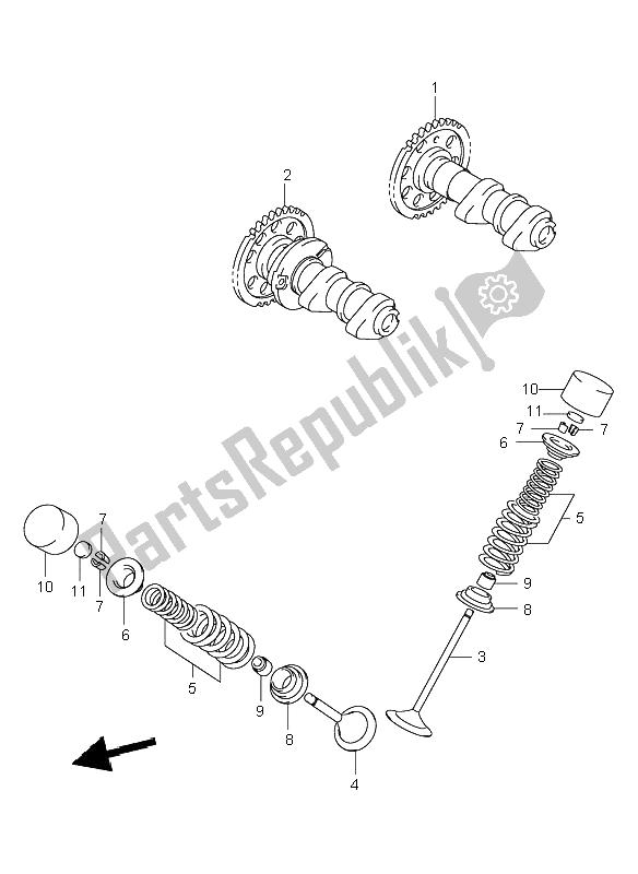 Wszystkie części do Wa? Ek Rozrz? Du I Zawór Suzuki DR Z 400S 2001