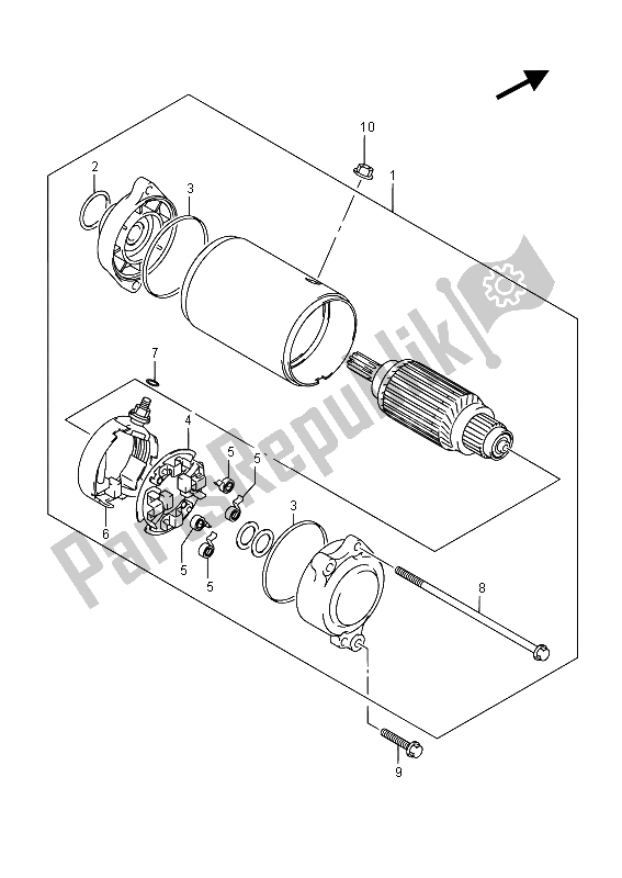 Alle onderdelen voor de Start De Motor van de Suzuki VL 1500T Intruder 2015
