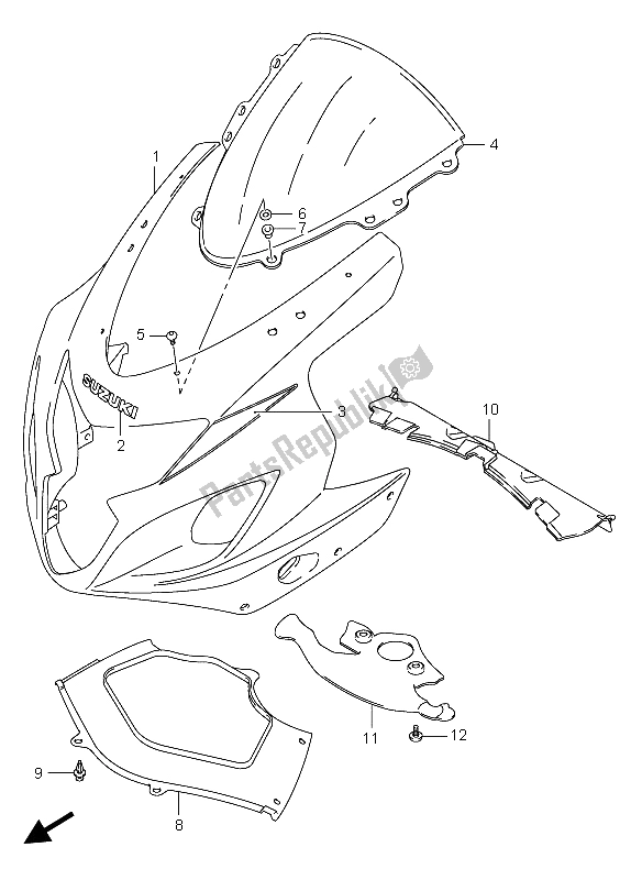 Tutte le parti per il Corpo Da Cowboy del Suzuki GSX R 750 2004