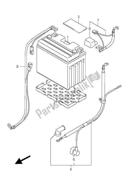 Tutte le parti per il Batteria (sfv650a E21) del Suzuki SFV 650A Gladius 2011