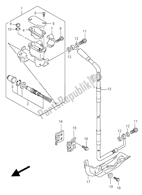 Wszystkie części do Przedni Cylinder G?ówny Suzuki RM 250 2001