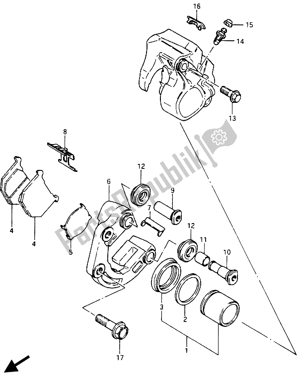 Todas las partes para Pinzas Delanteras de Suzuki GSX 750 Esefe 1985