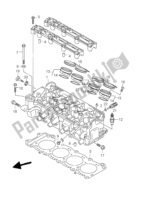 Todas las partes para Cabeza De Cilindro de Suzuki GSX R 1000 2002