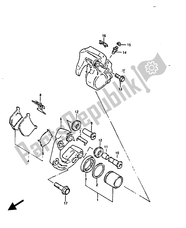 Tutte le parti per il Pinze Anteriori del Suzuki GS 850G 1985