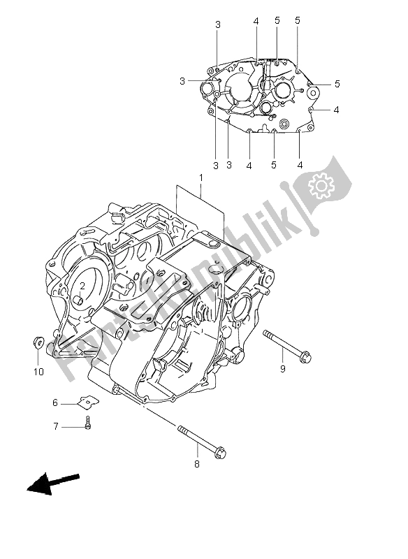 All parts for the Crankcase of the Suzuki GN 125E 1996