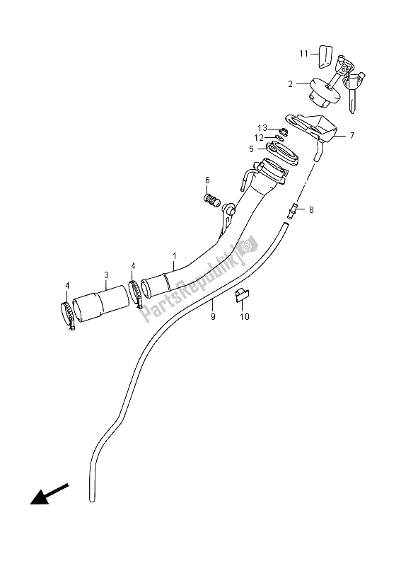 All parts for the Fuel Inlet of the Suzuki AN 650Z Burgman Executive 2015