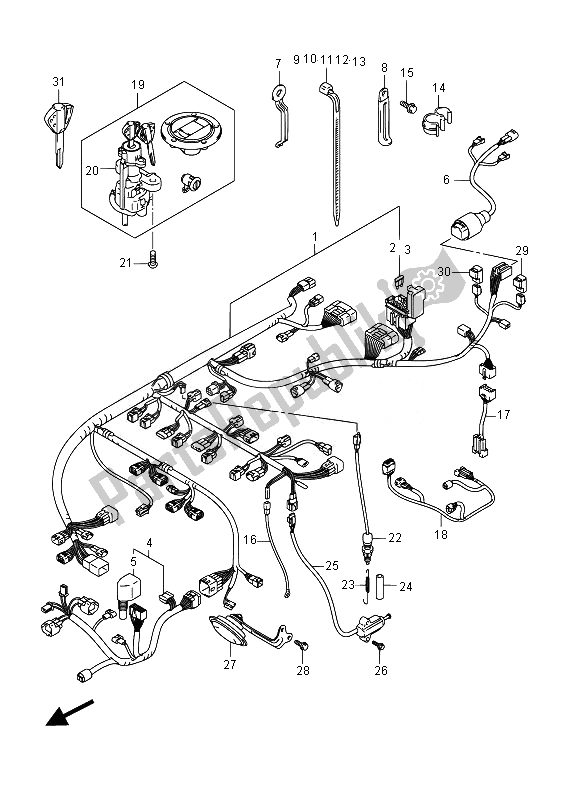 Toutes les pièces pour le Faisceau De Câbles (gsx-r1000z) du Suzuki GSX R 1000Z 2014