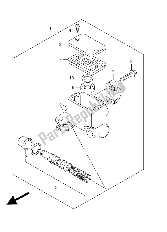 Tutte le parti per il Pompa Freno Anteriore del Suzuki LT A 750 XZ Kingquad AXI 4X4 2012